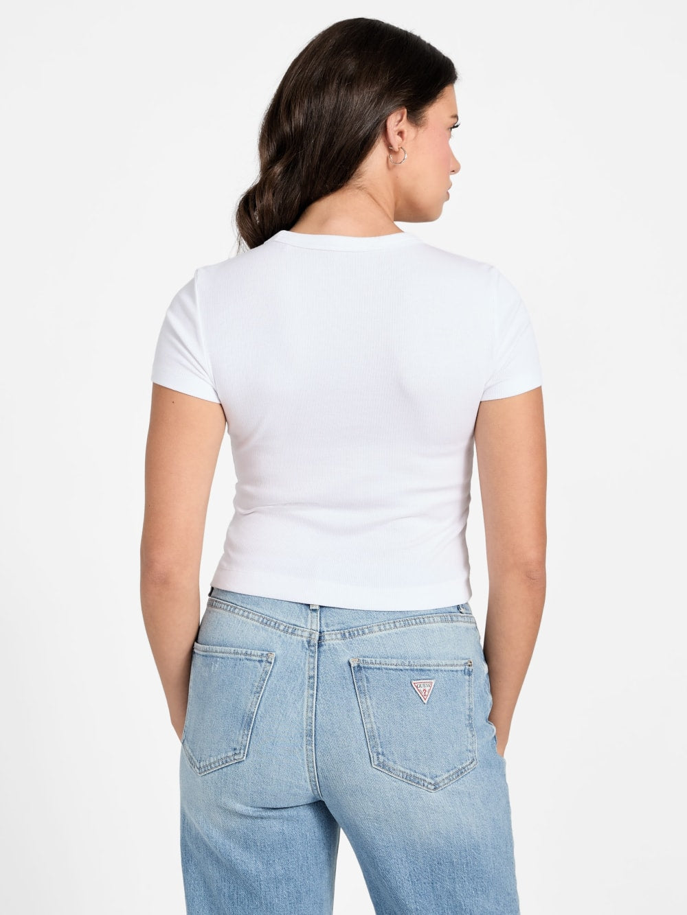 Logo Rhinestones t-shirt - Guess