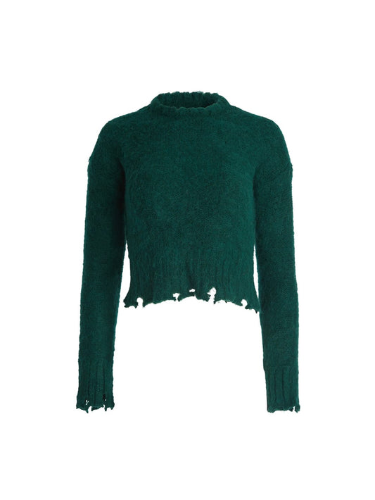 fuzzy crewneck sweater - Guess