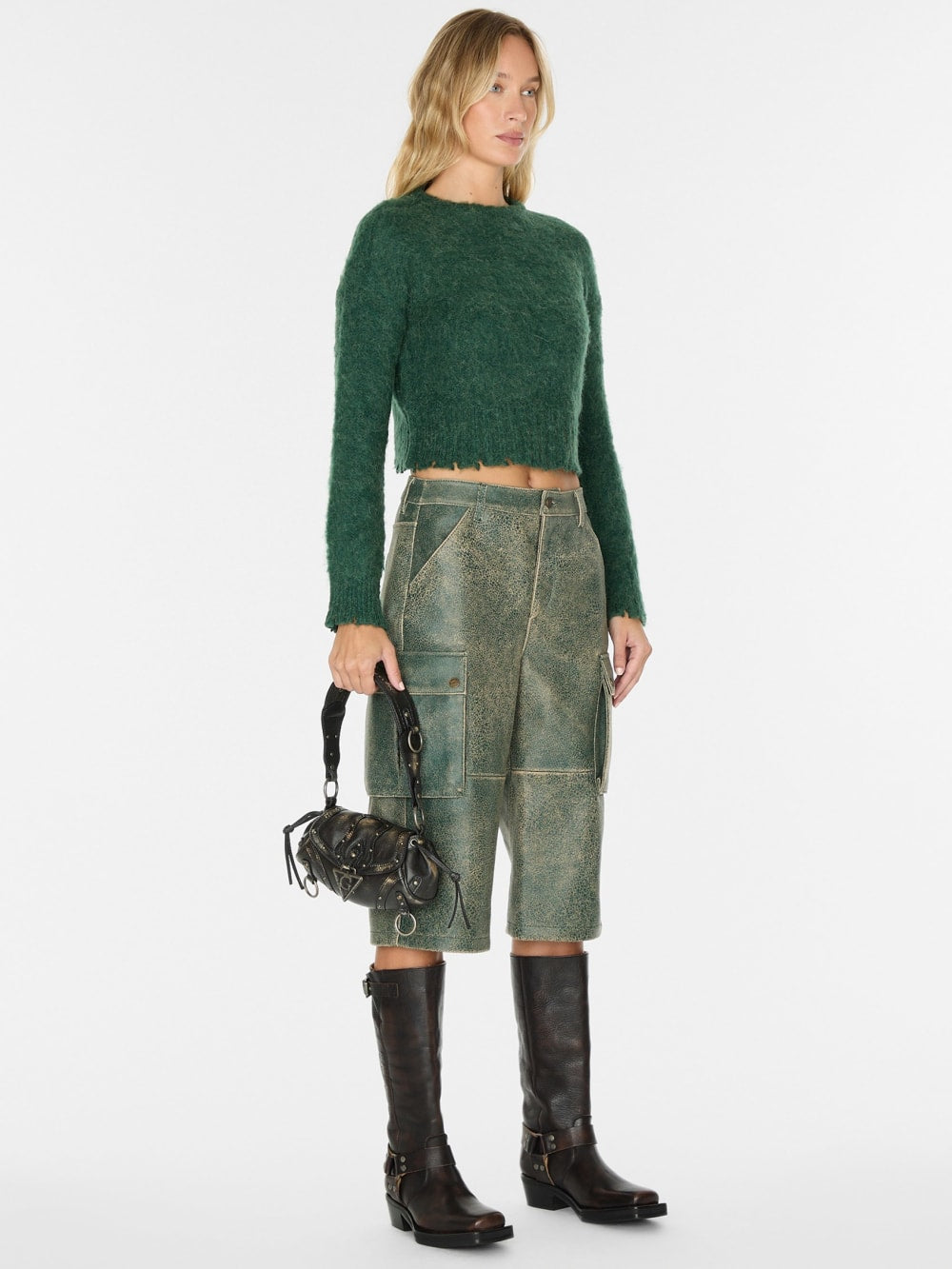fuzzy crewneck sweater - Guess
