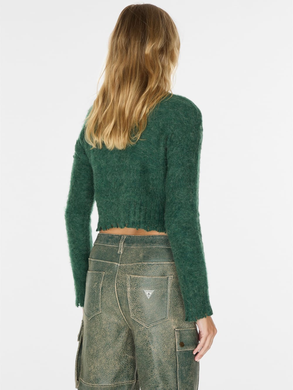 fuzzy crewneck sweater - Guess