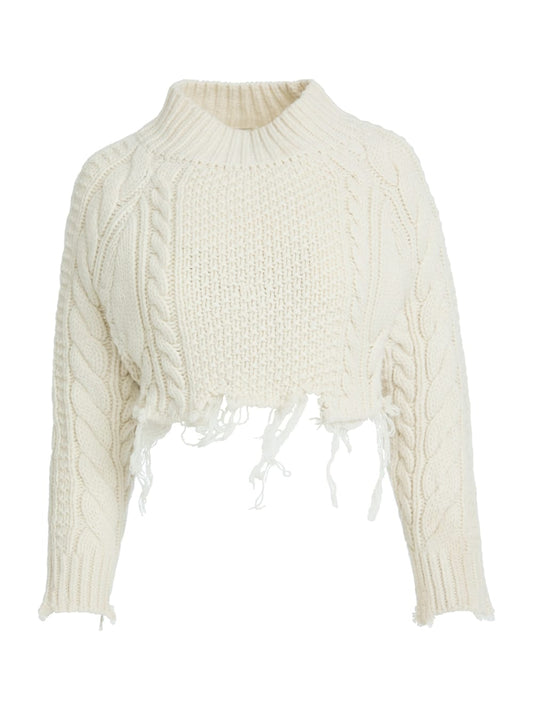 cable-knit wool-blend sweater - Guess