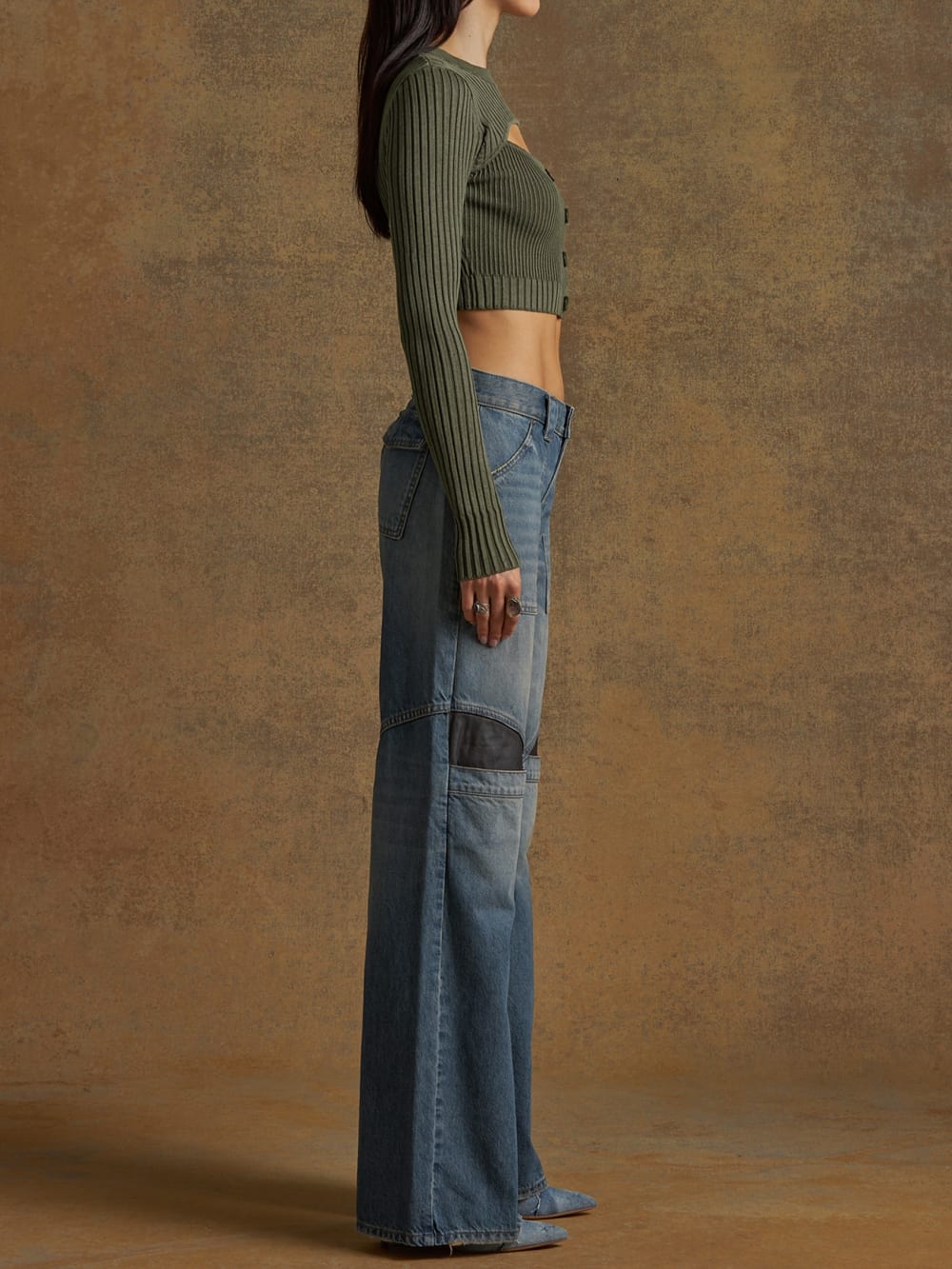 long-sleeve layered sweater top - Guess