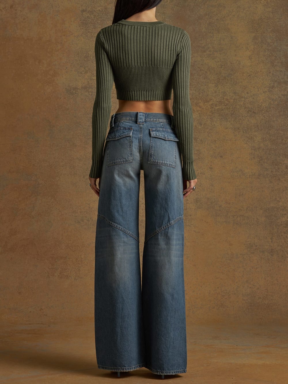long-sleeve layered sweater top - Guess
