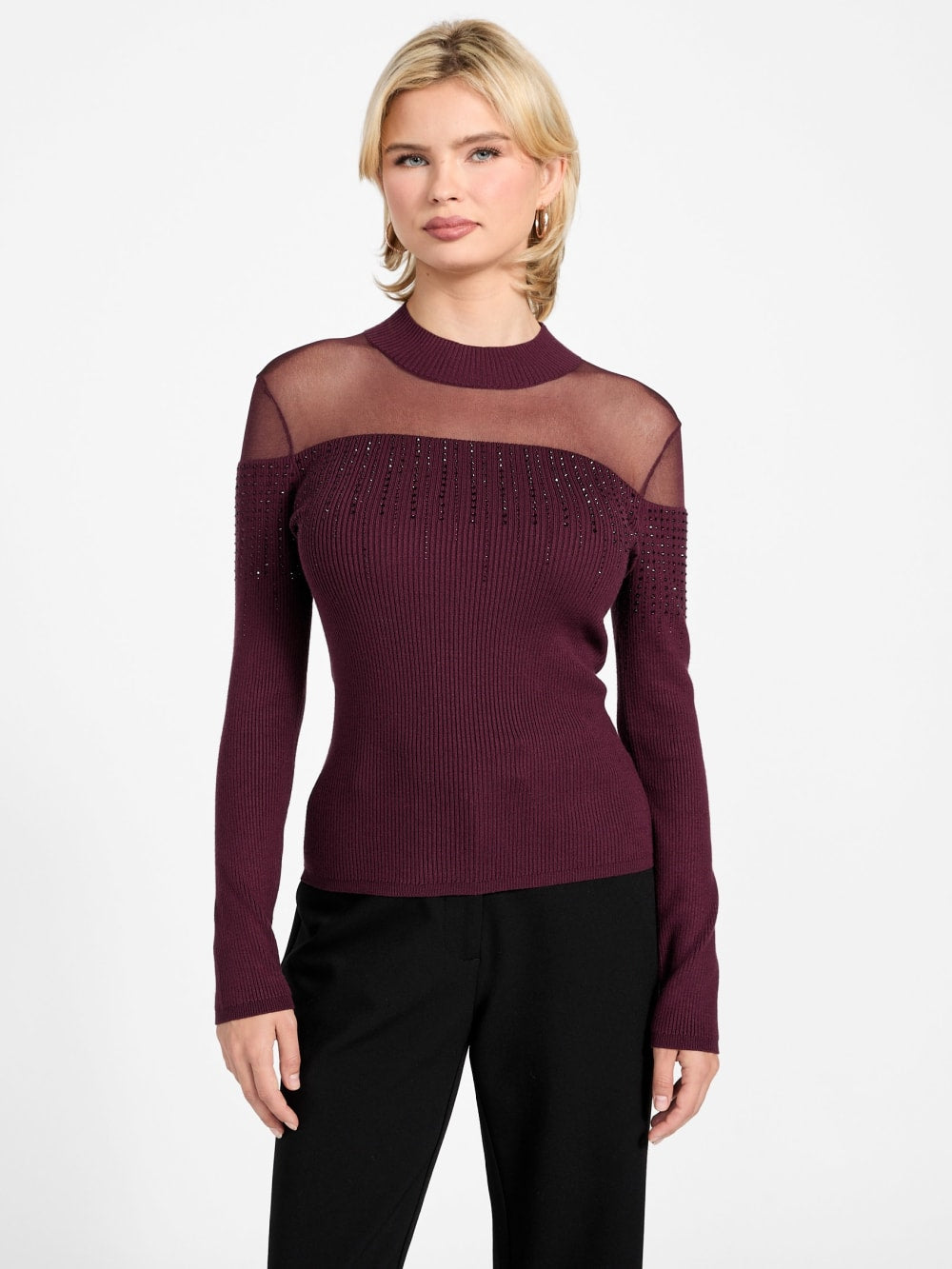 Eco Jeena Rhinestone Sweater - Guess