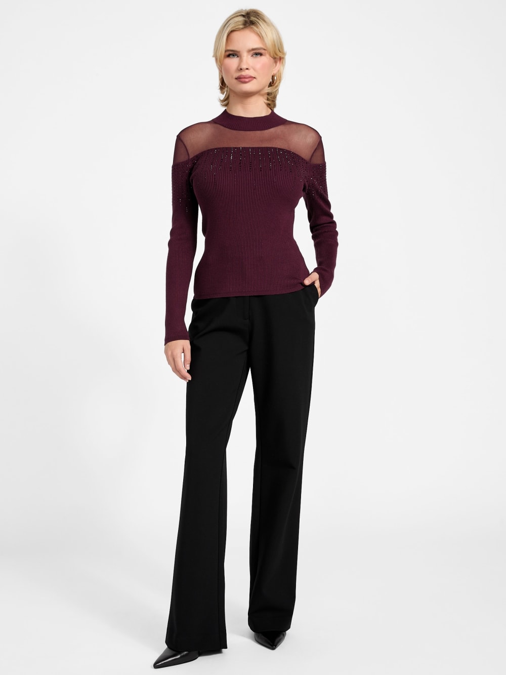 Eco Jeena Rhinestone Sweater - Guess
