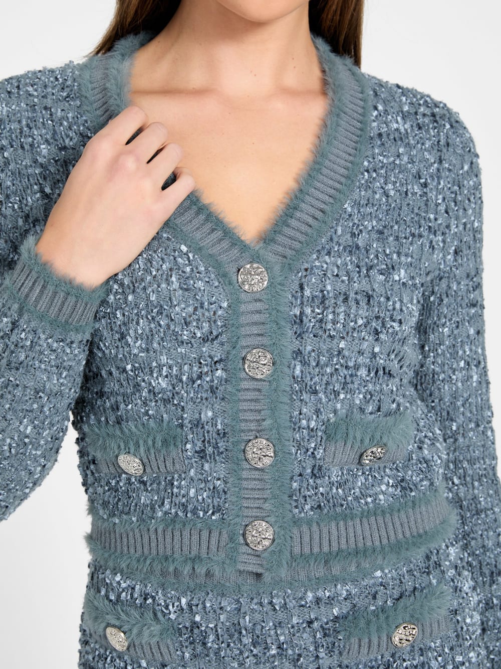 Textured knit cardigan - Guess