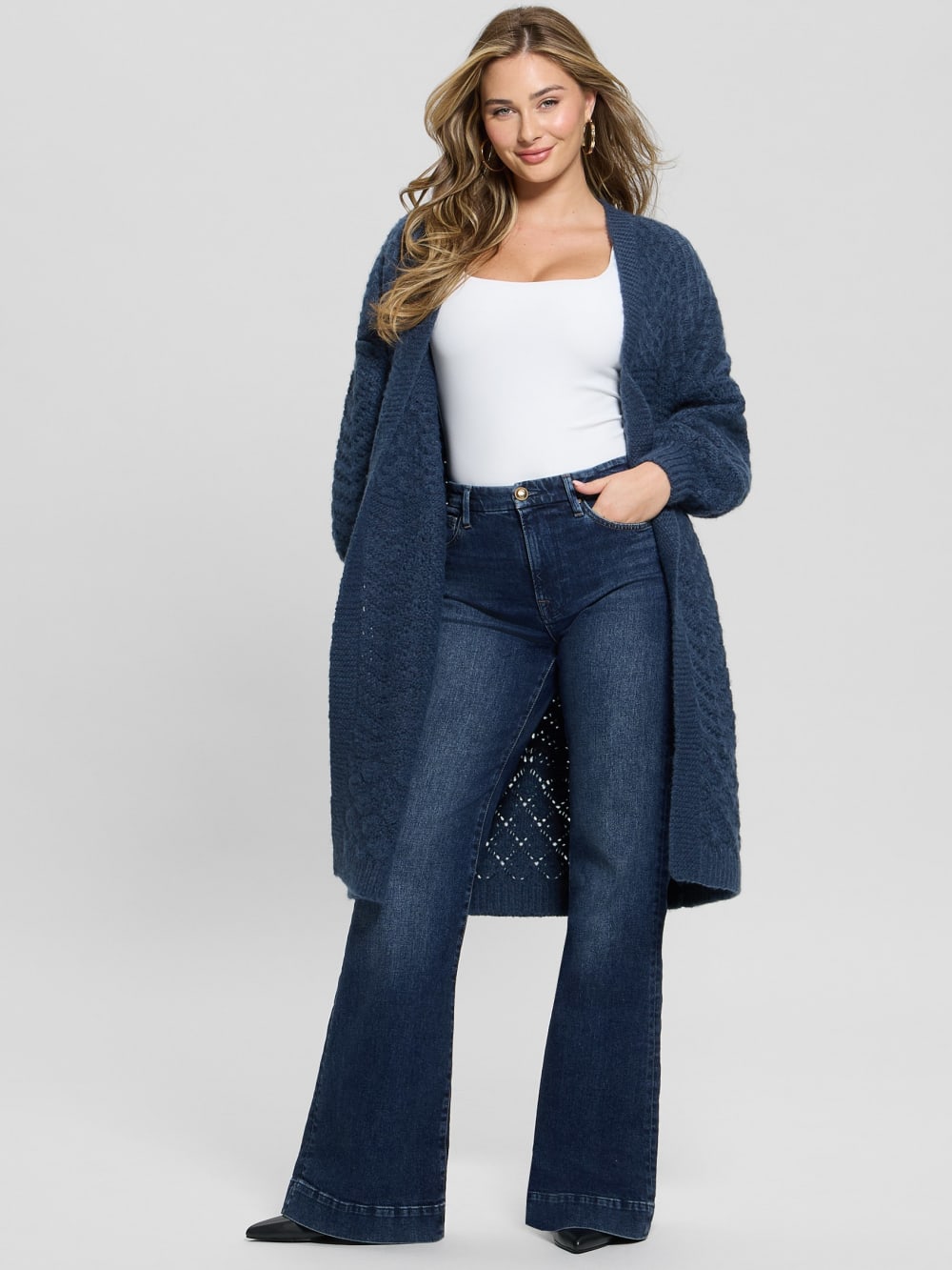Eco Valeria Mixed Stitch Cardigan - Guess