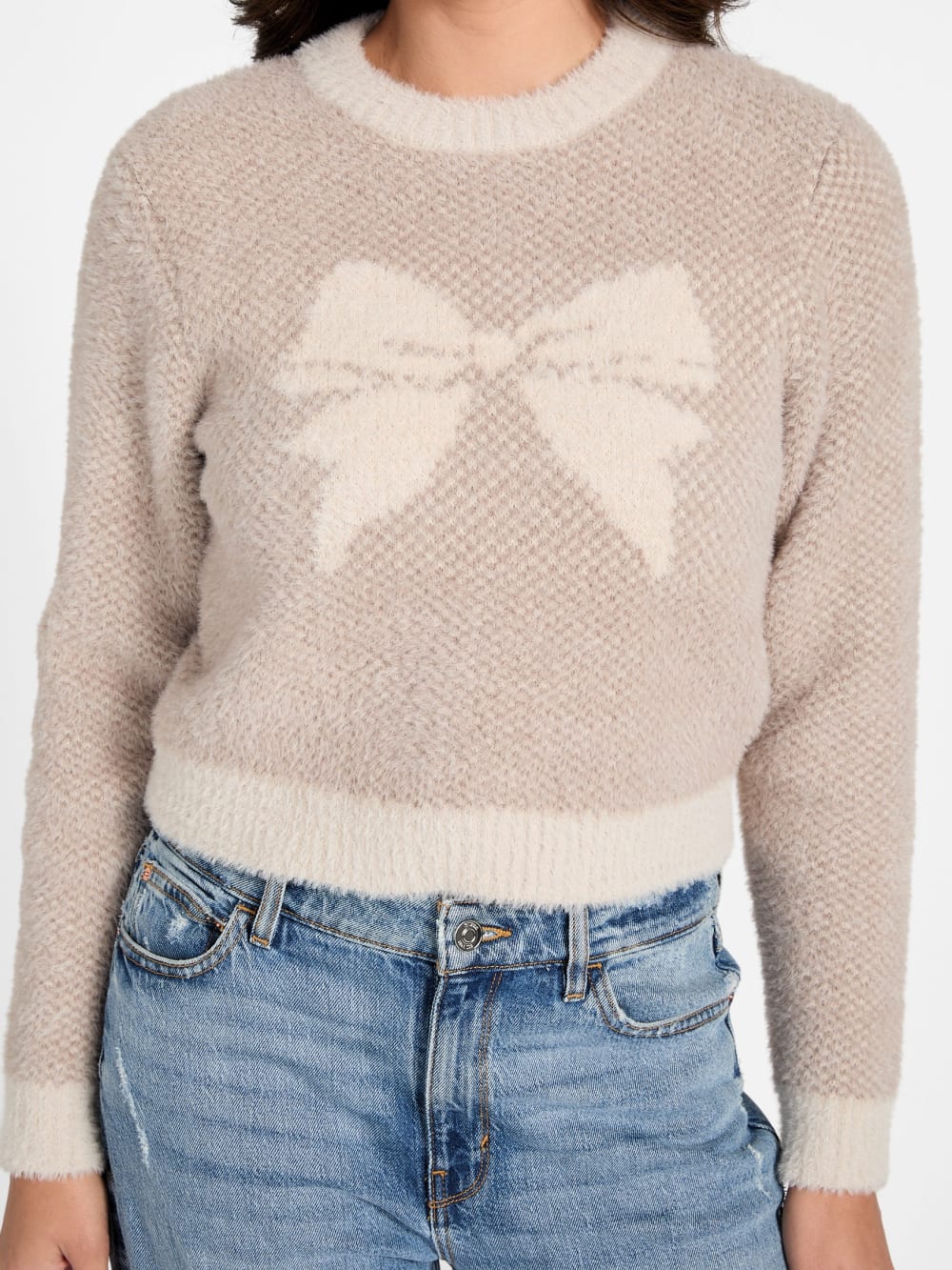 Bow Fuzzy Sweater - Guess