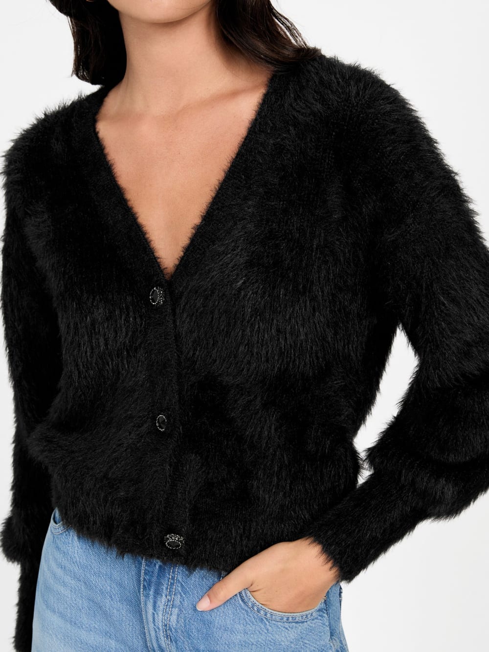 Keyla Fuzzy Cardigan - Guess