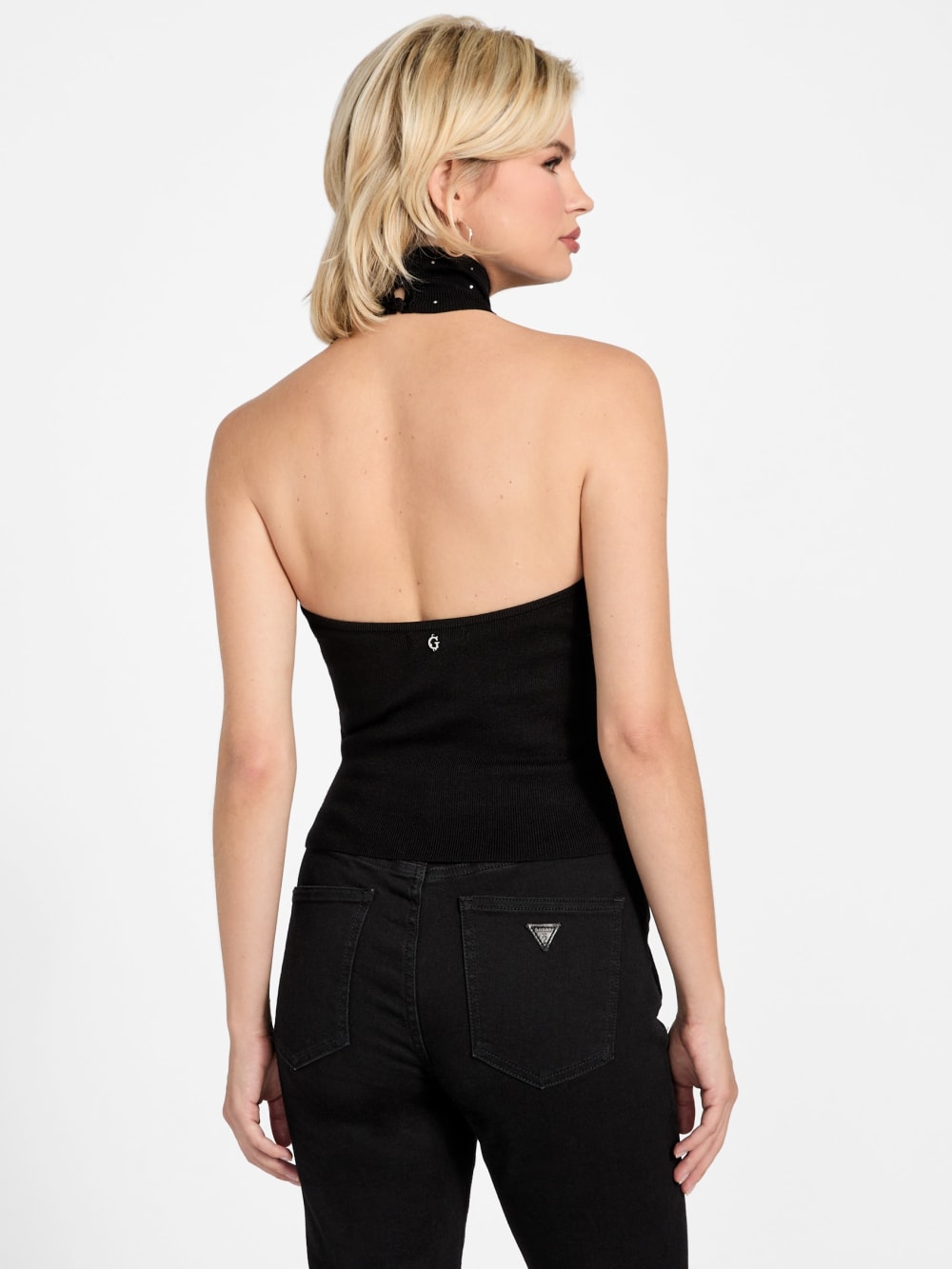 Eco Minara Rhinestone Sweater Top - Guess
