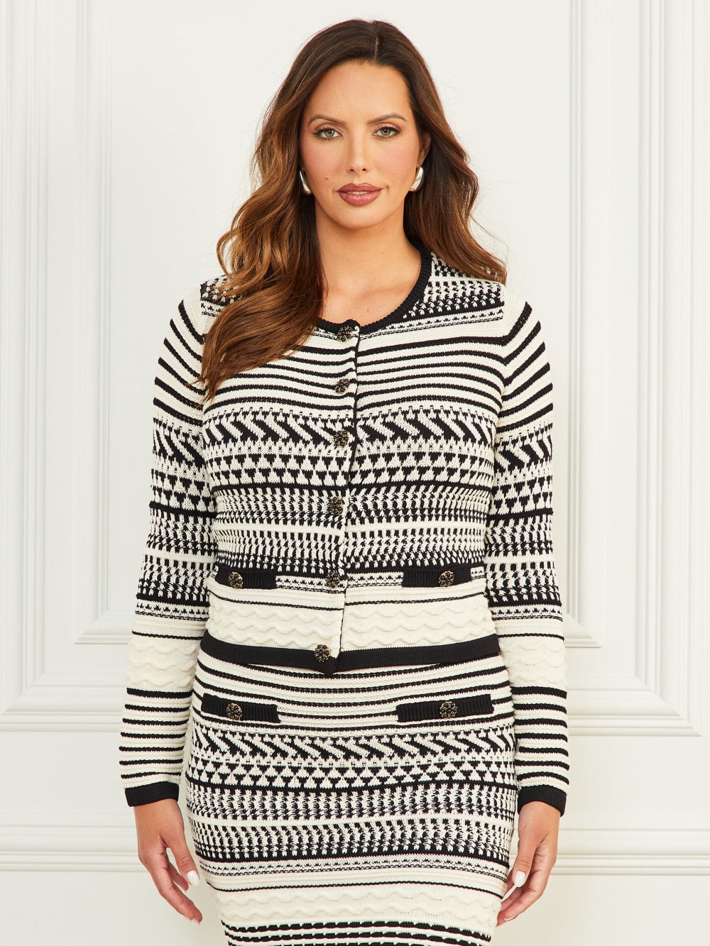 Arianna Stitched Cardigan Sweater - Guess