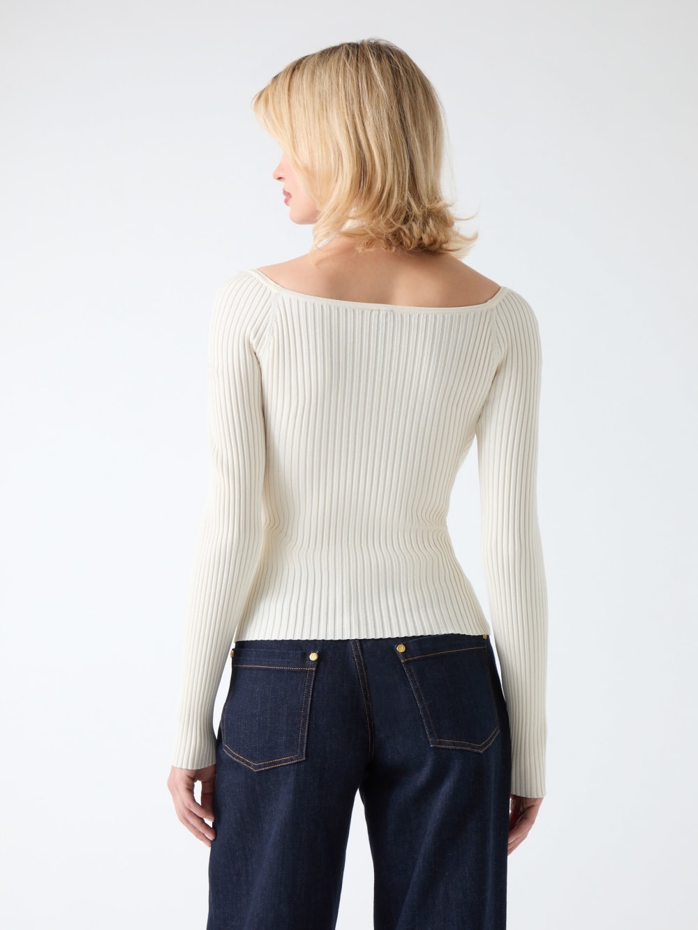 Kingsley Silk-Blend Sweater Top - Guess