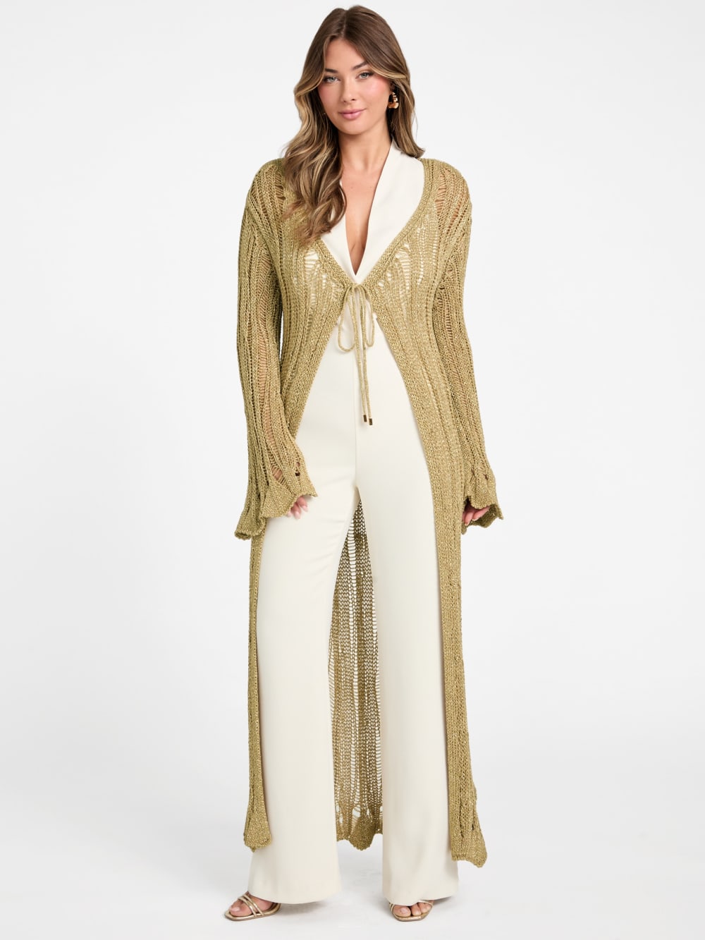 Lucky Lurex Net Duster Cardigan - Guess