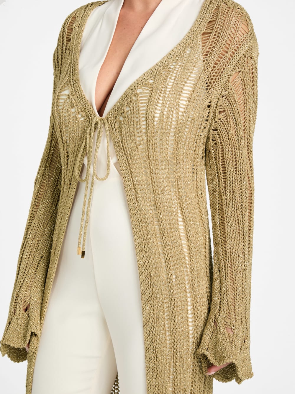 Lucky Lurex Net Duster Cardigan - Guess