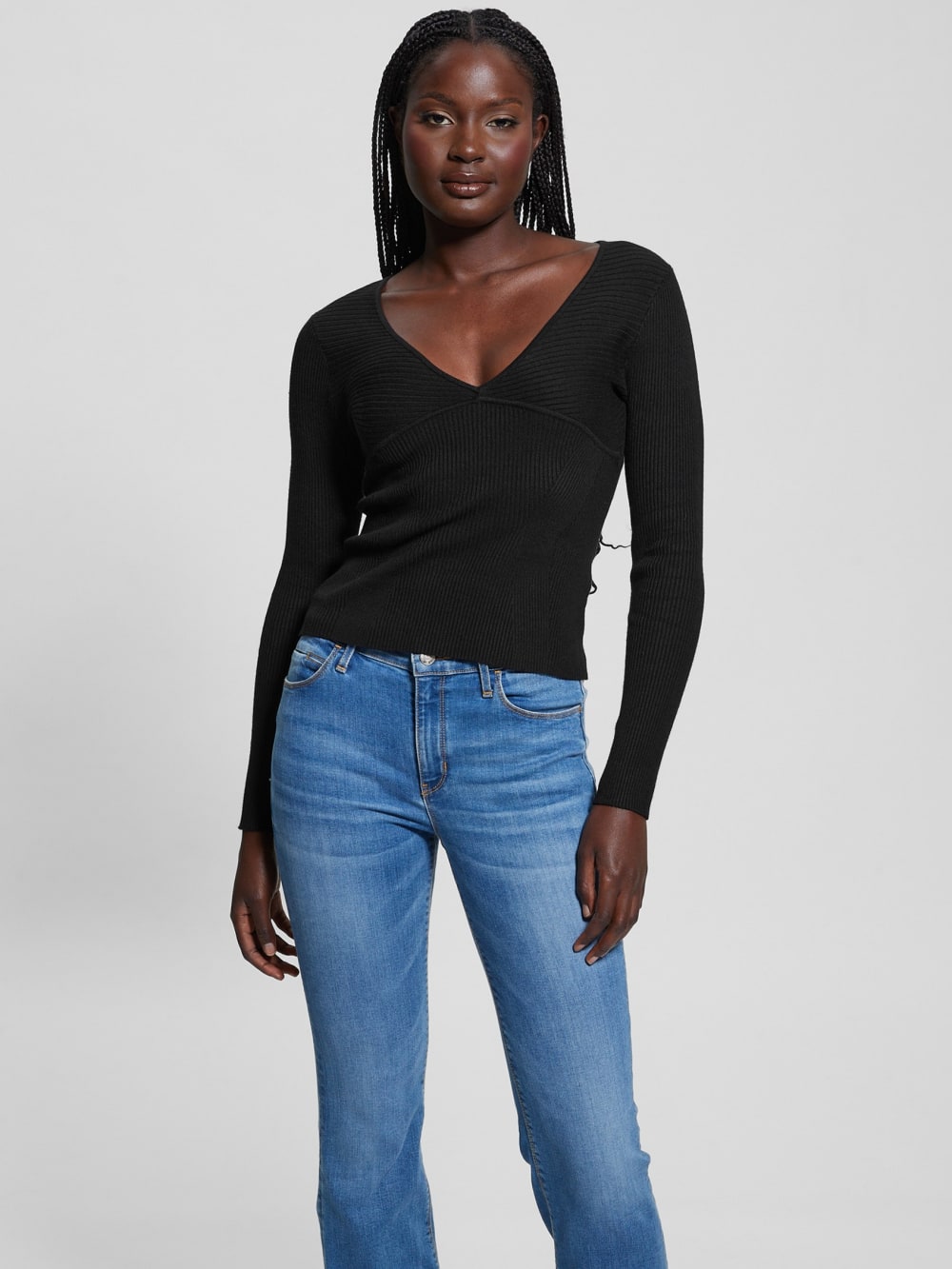 Eco Cirila Ribbed Sweater Top - Guess