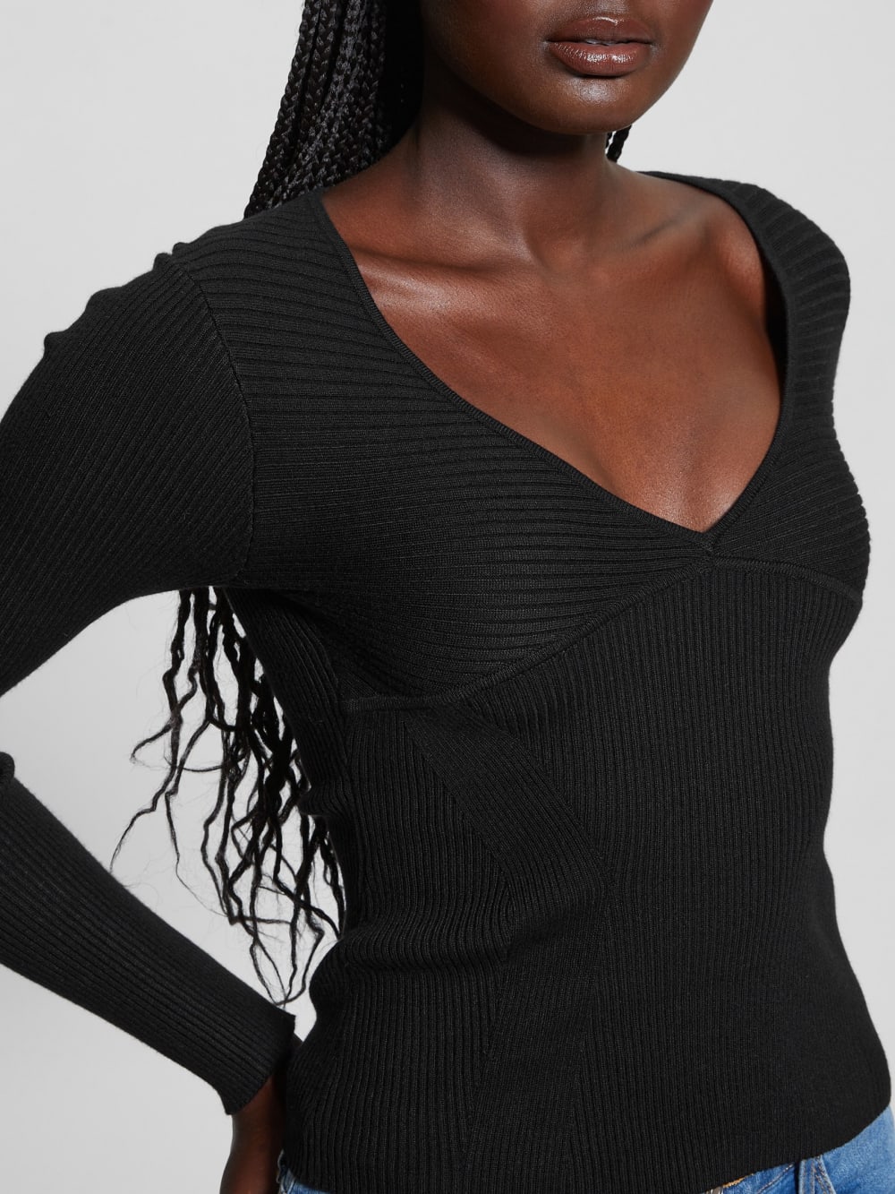 Eco Cirila Ribbed Sweater Top - Guess
