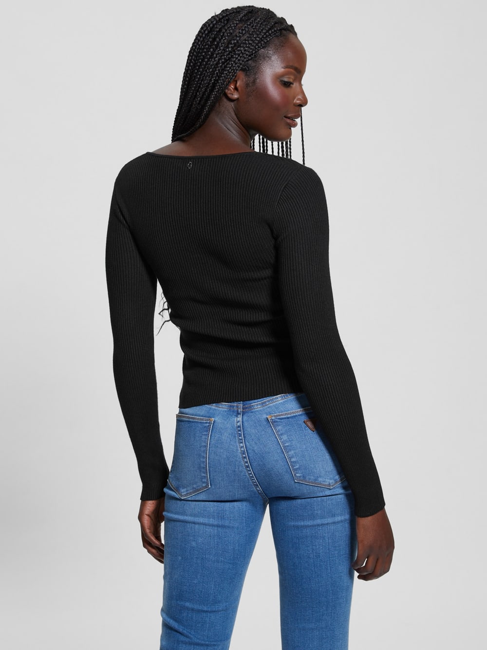 Eco Cirila Ribbed Sweater Top - Guess