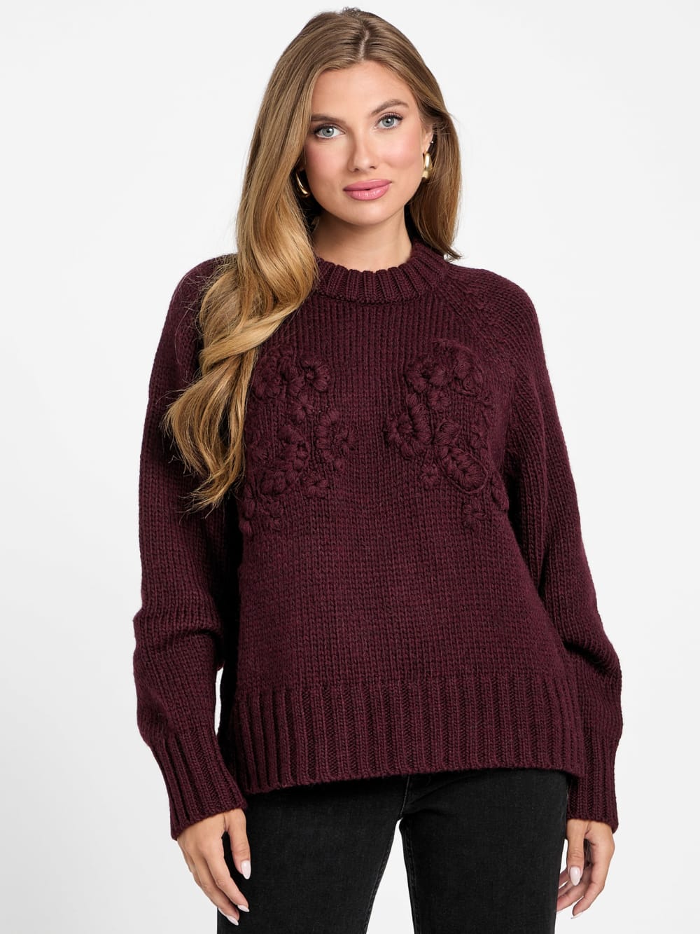 Ahlam Crewneck Embroidered Sweater - Guess