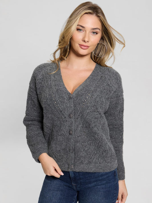Amelia Pointelle Cardigan - Guess