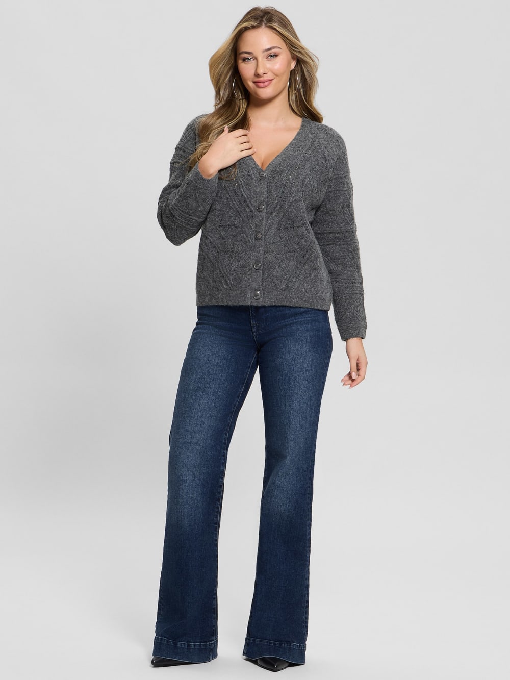 Amelia Pointelle Cardigan - Guess