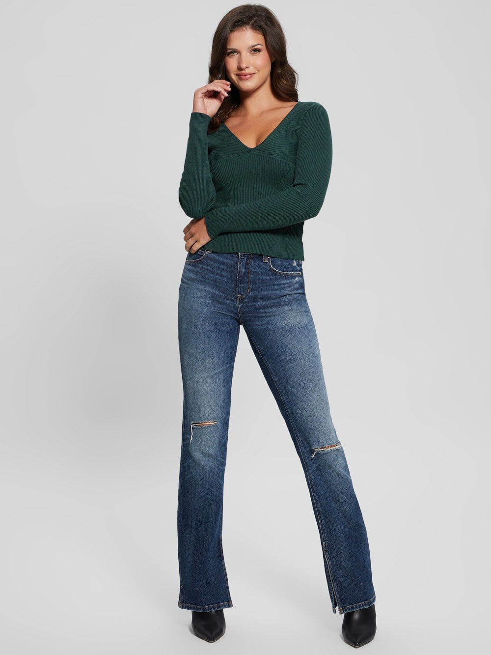 Eco Cirila Ribbed Sweater Top - Guess