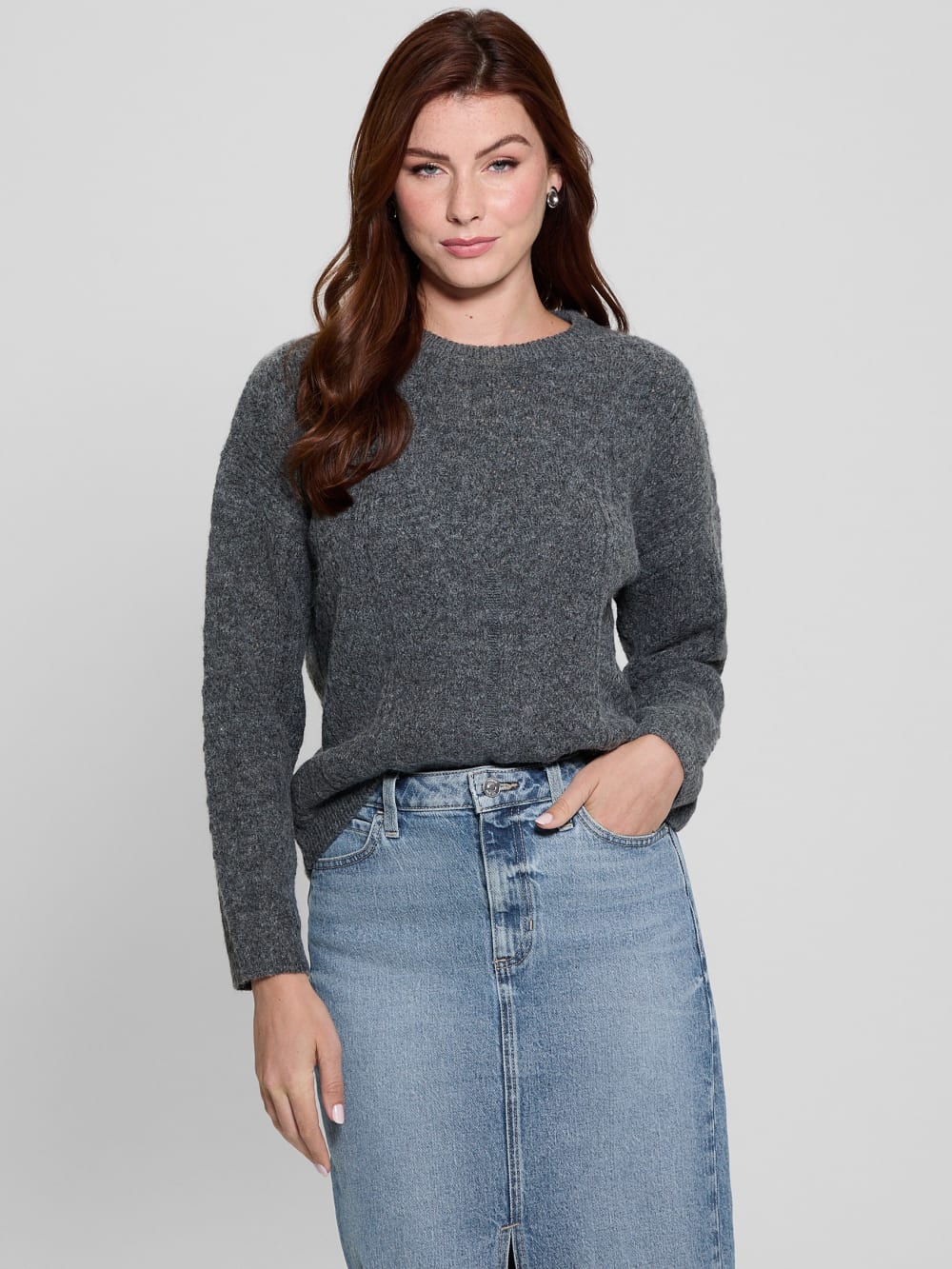 Sylvie Alpaca-Blend Pointelle Sweater - Guess
