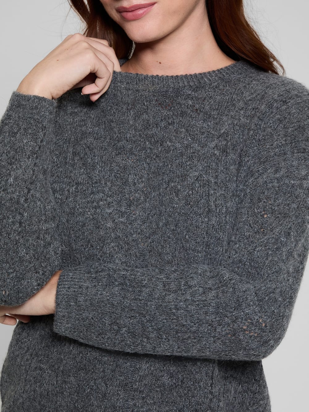 Sylvie Alpaca-Blend Pointelle Sweater - Guess