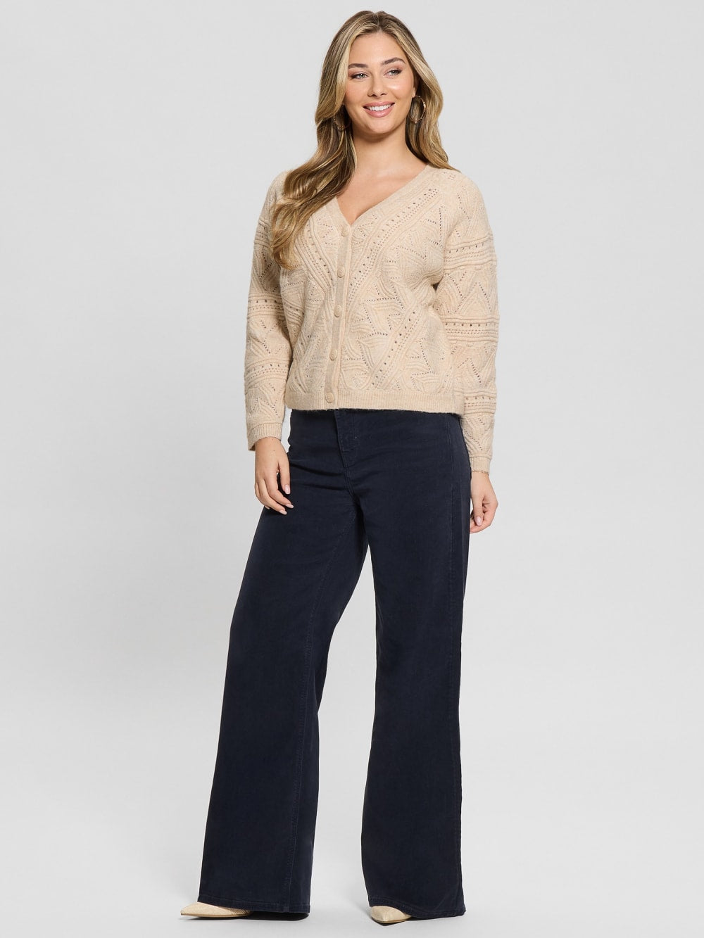 Amelia Pointelle Cardigan - Guess