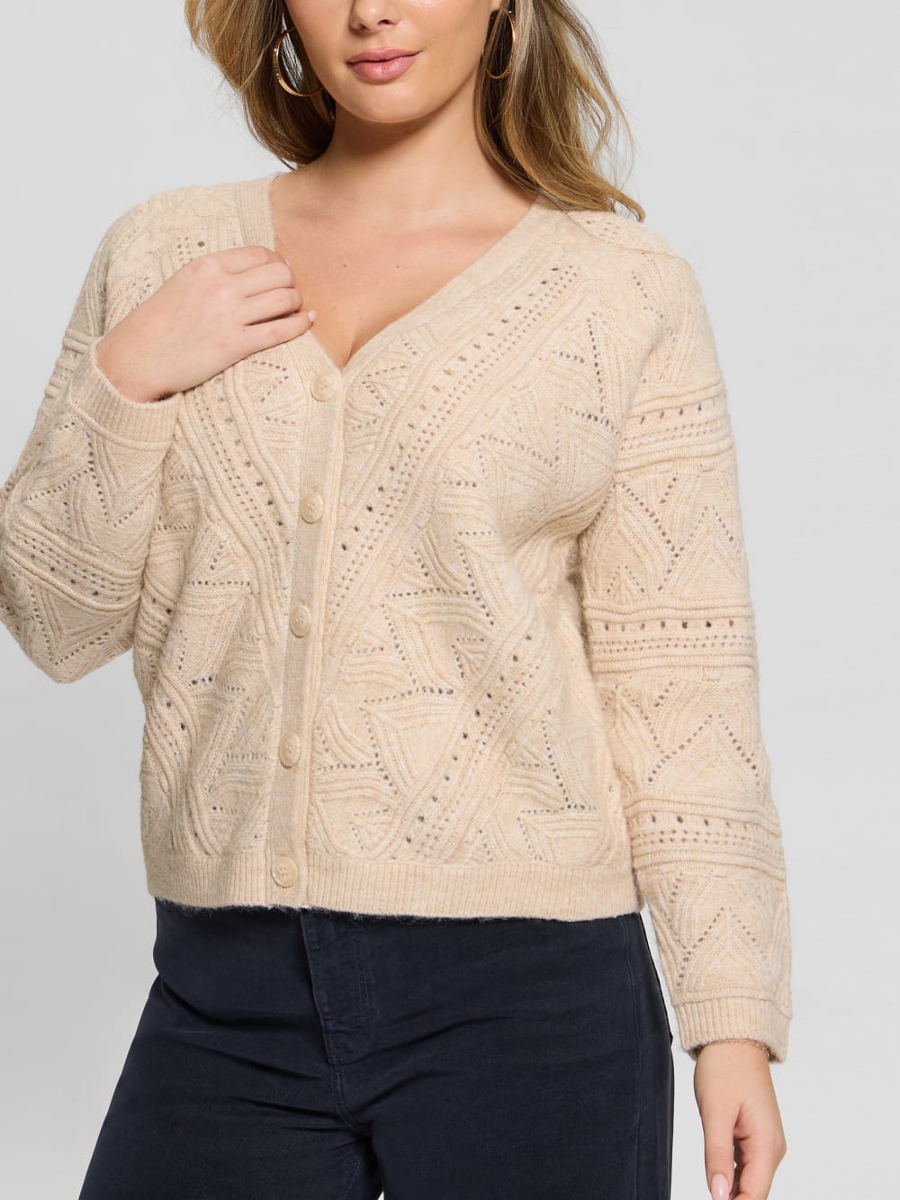 Amelia Pointelle Cardigan - Guess