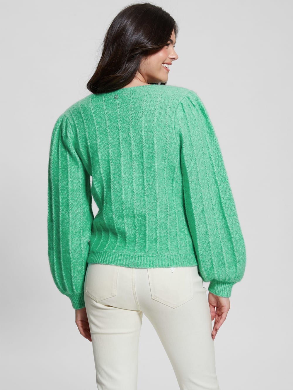 Madeline Textured V-Neck Sweater - Guess