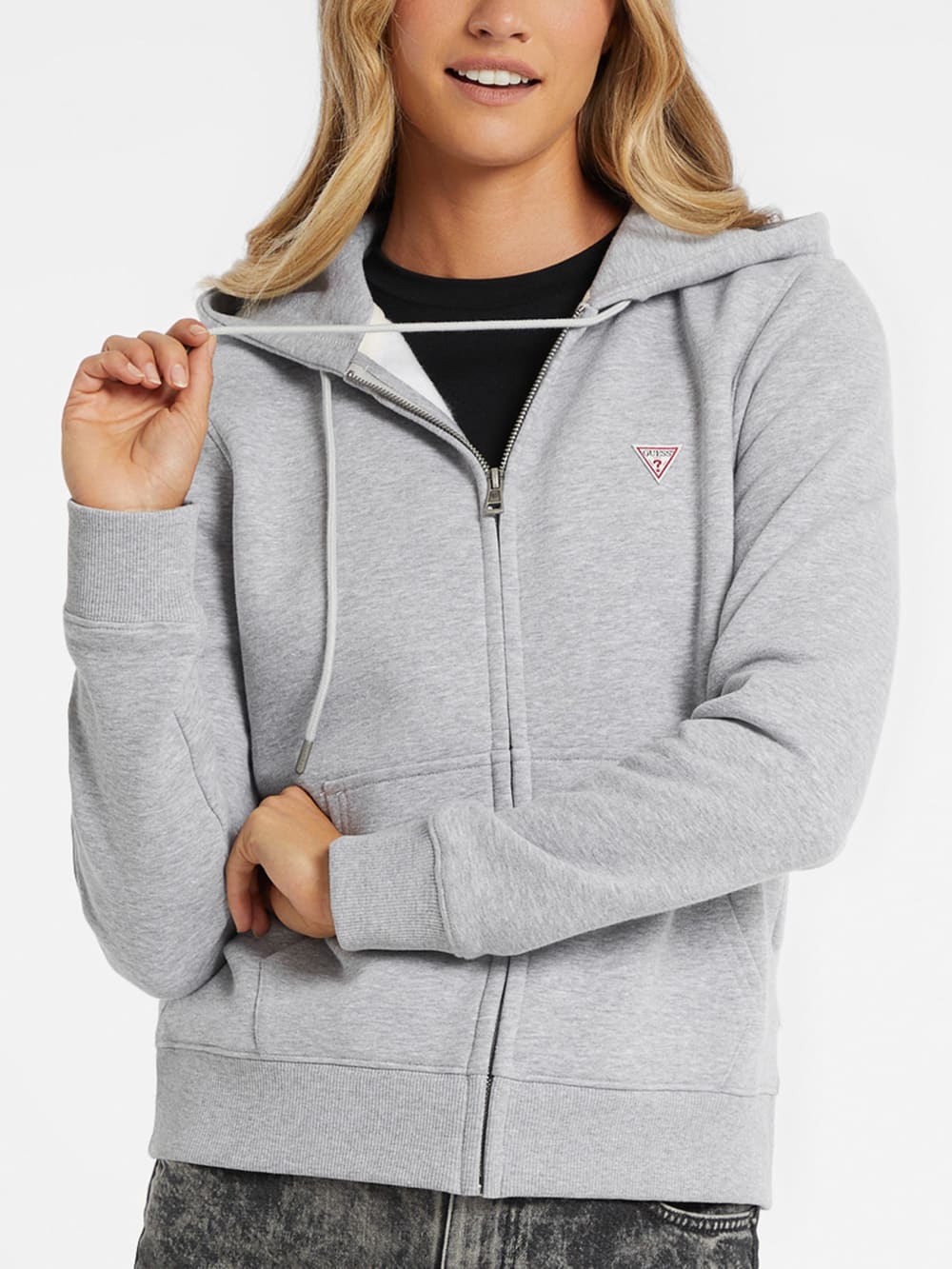 Mini Patch Zip-Up Sweatshirt - Guess