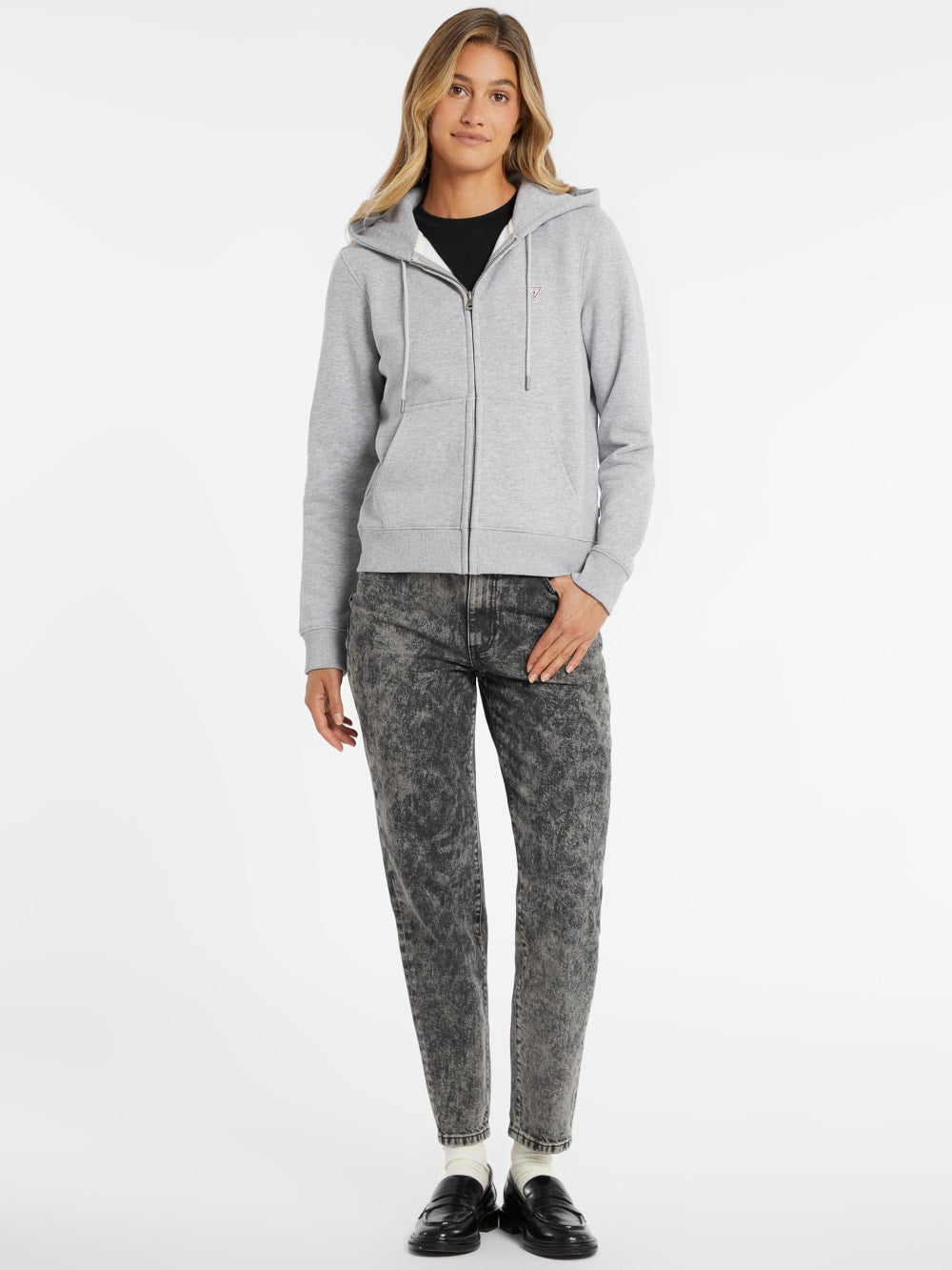 Mini Patch Zip-Up Sweatshirt - Guess