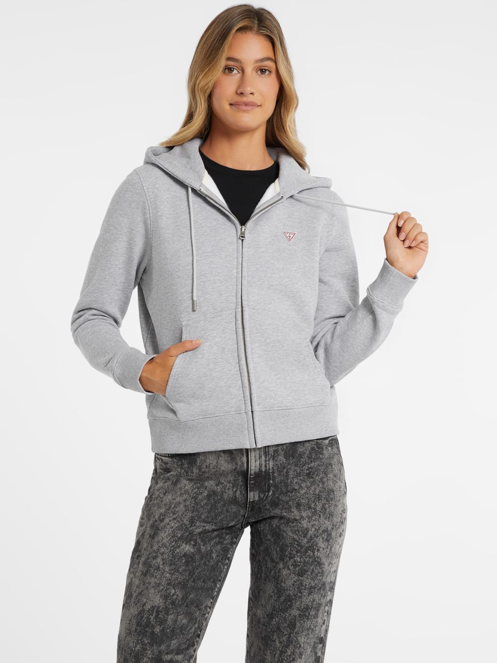 Mini Patch Zip-Up Sweatshirt - Guess