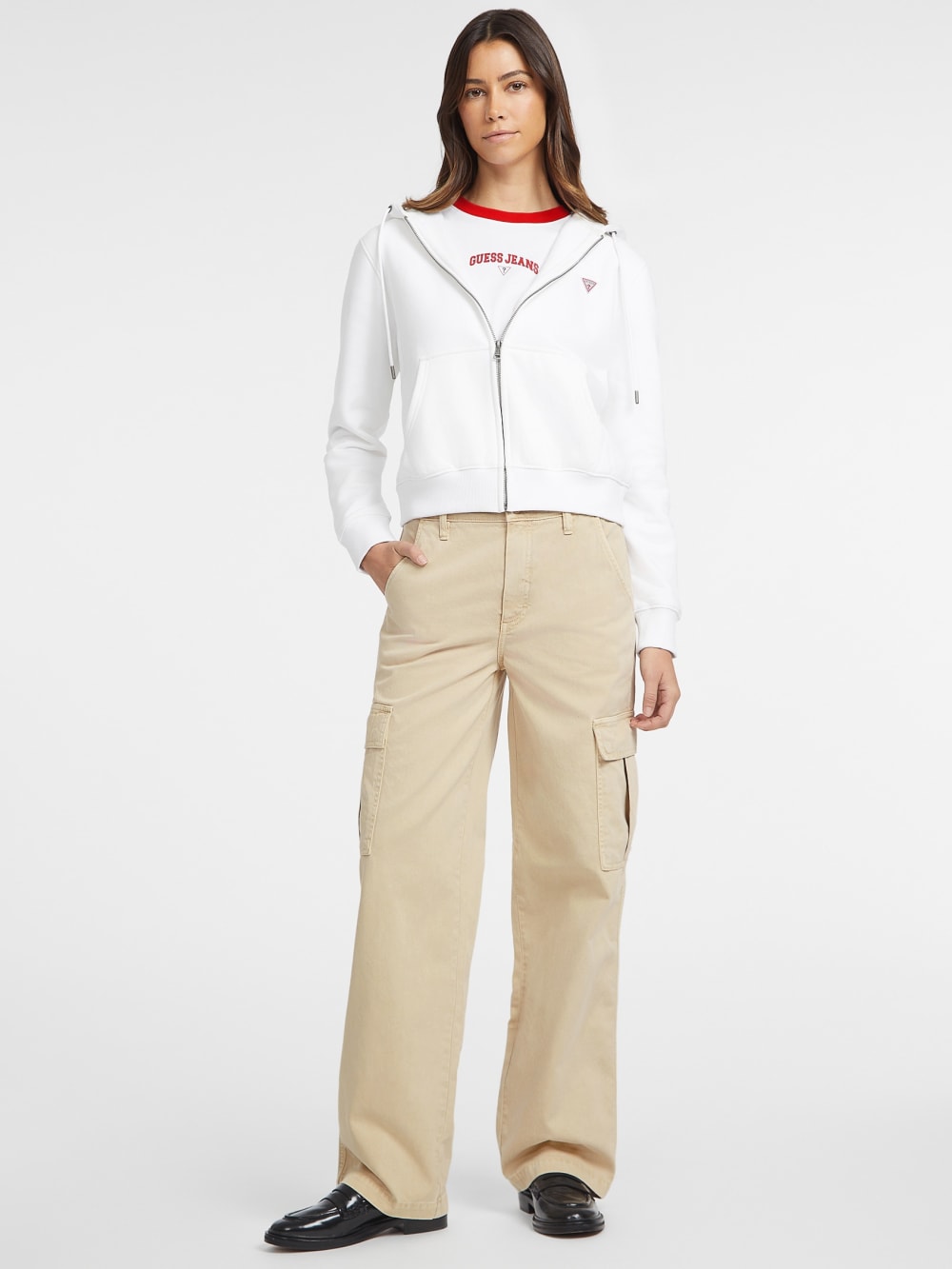 Mini Patch Zip-Up Sweatshirt - Guess