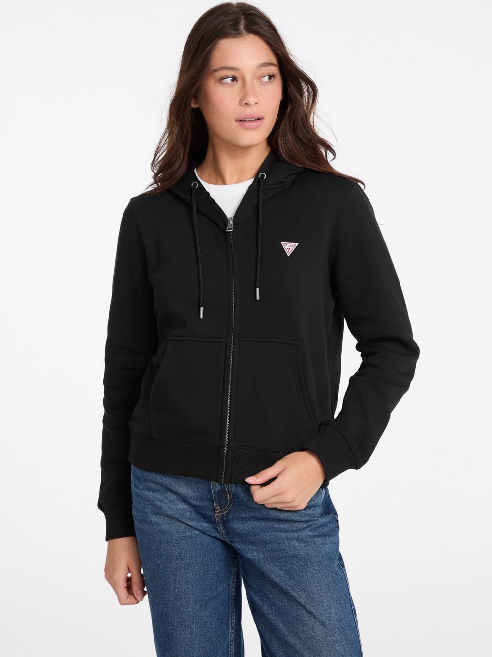 Mini Patch Zip-Up Sweatshirt - Guess
