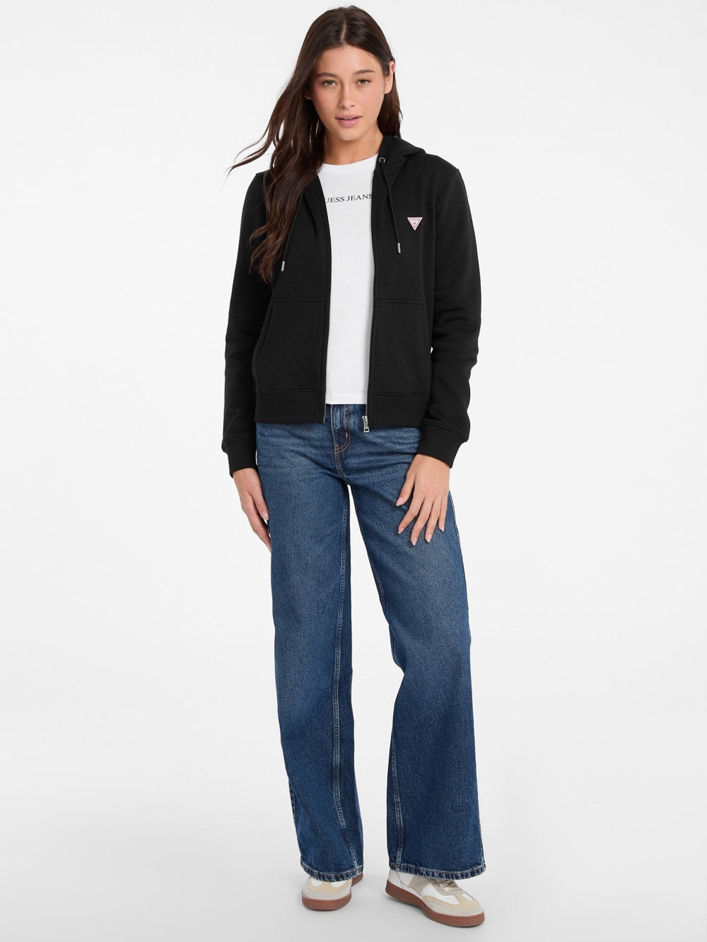 Mini Patch Zip-Up Sweatshirt - Guess