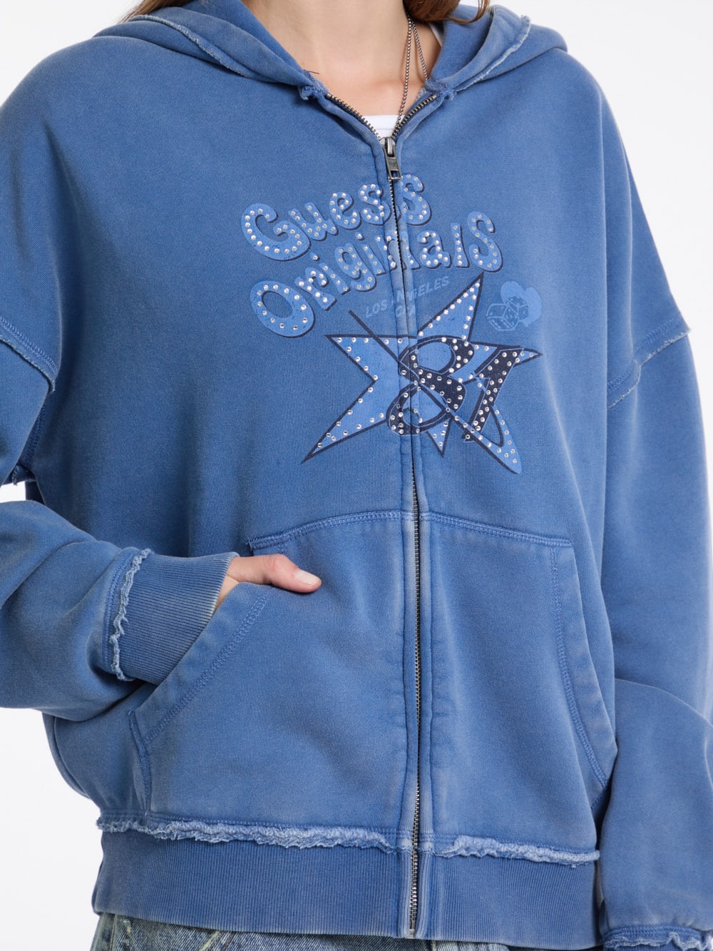 GUESS Originals Star Rhinestone Hoodie - Guess