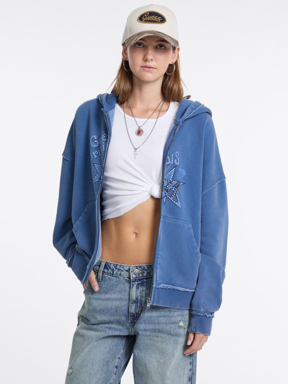 GUESS Originals Star Rhinestone Hoodie - Guess