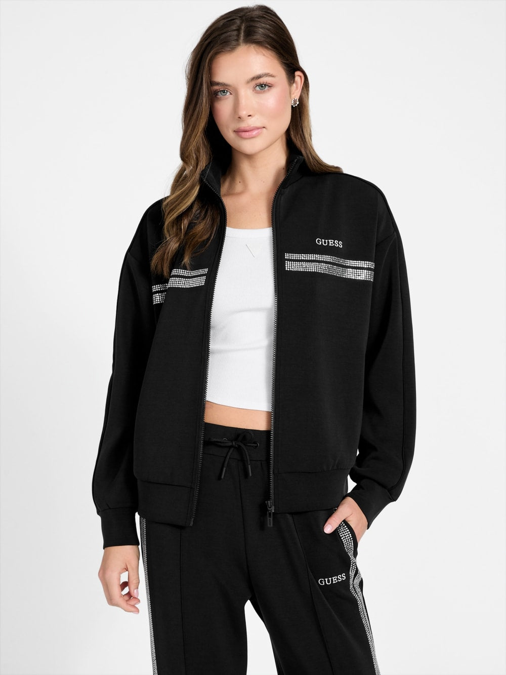 Rhinestone scuba sweatshirt - Guess