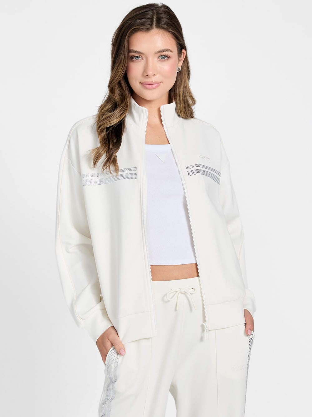Rhinestone scuba sweatshirt - Guess
