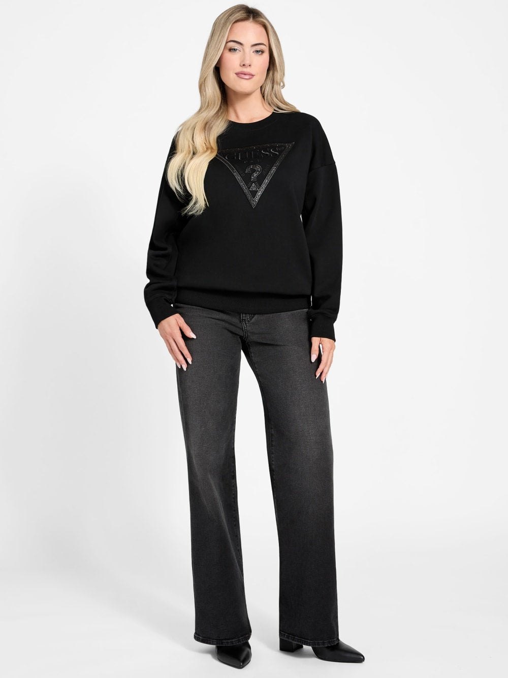 Eco Glitter Triangle Sweatshirt - Guess