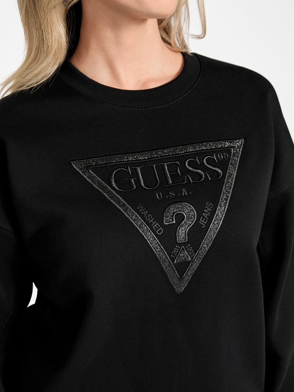 Eco Glitter Triangle Sweatshirt - Guess