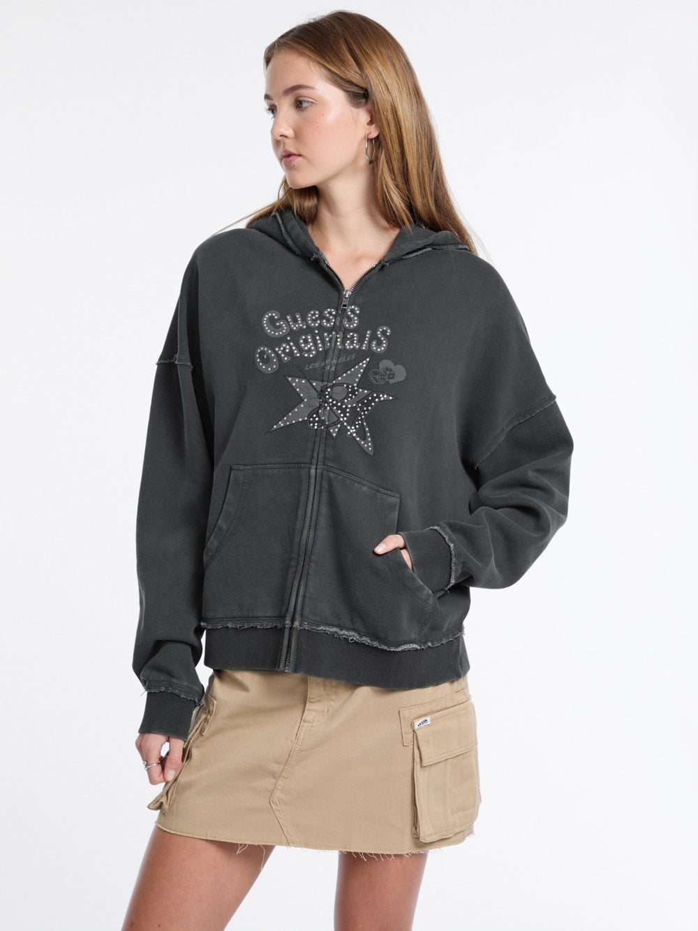 GUESS Originals Star Rhinestone Hoodie - Guess