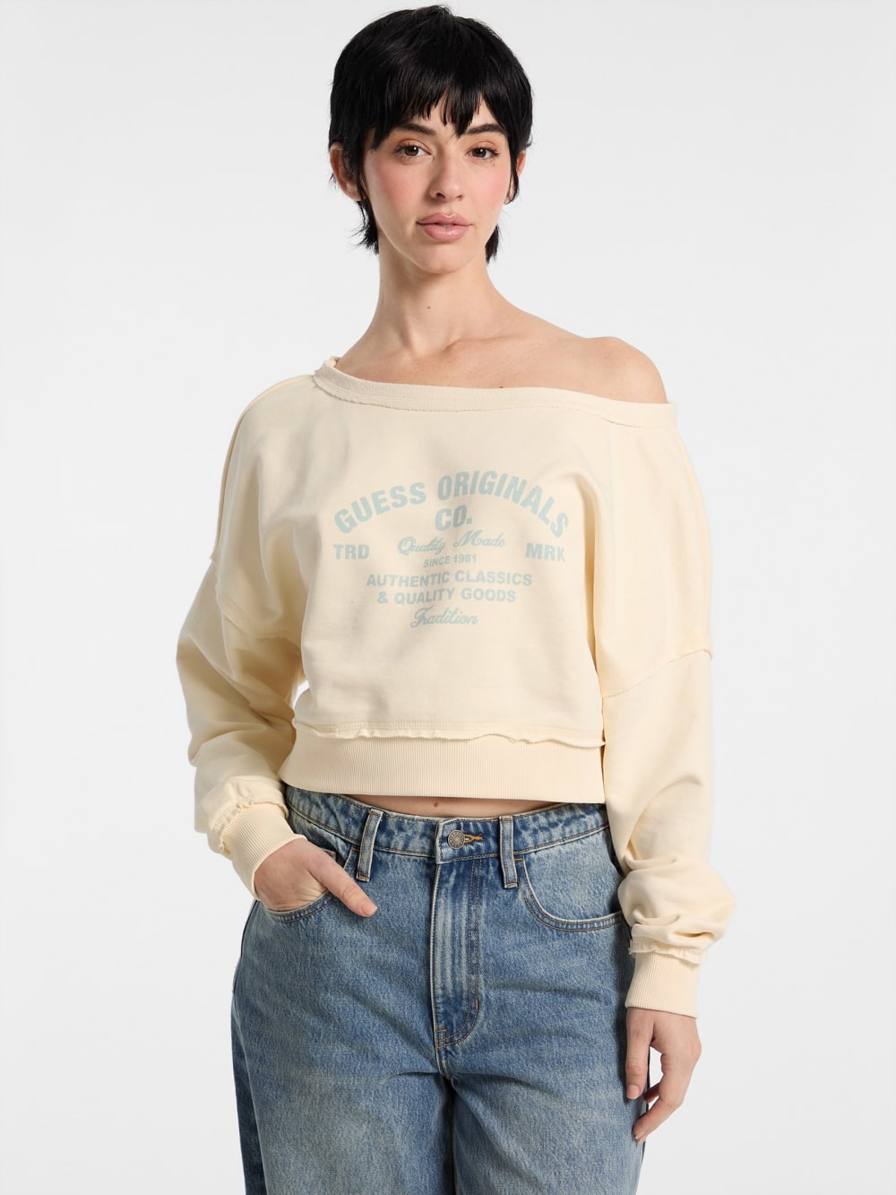 GUESS Originals Eco Boat-Neck Sweatshirt - Guess