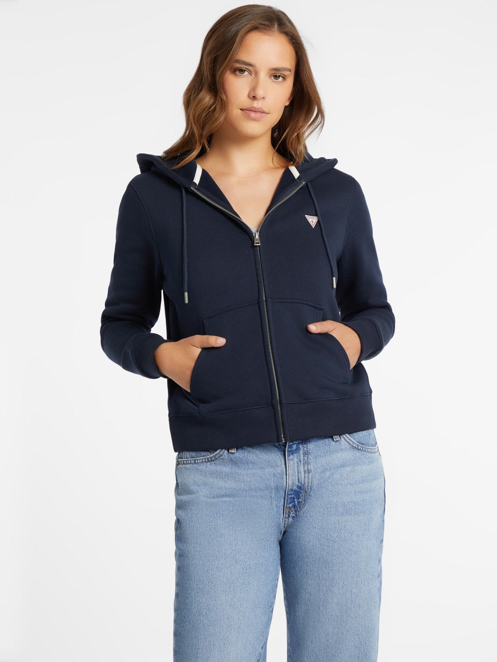 Mini Patch Zip-Up Sweatshirt - Guess
