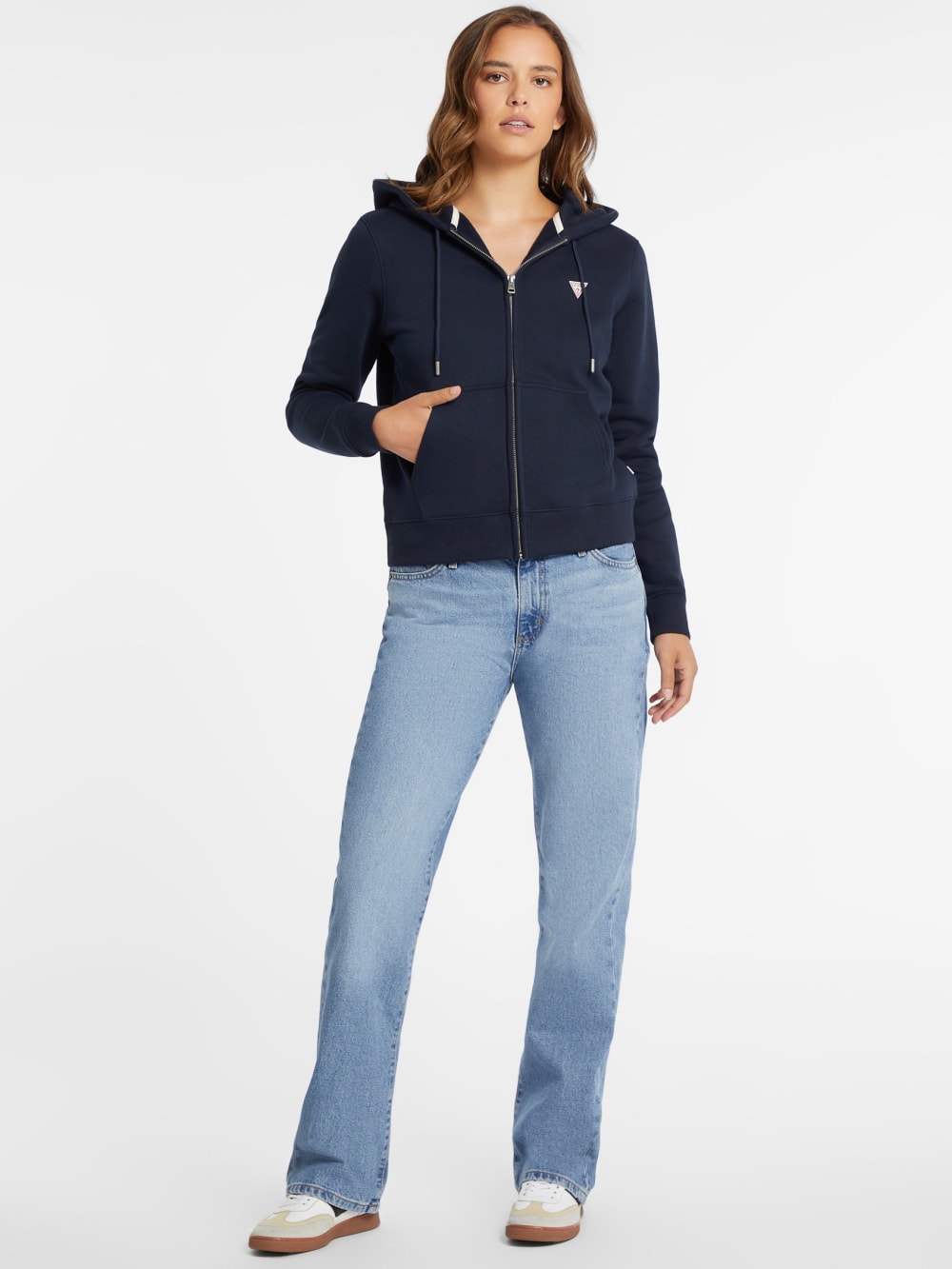 Mini Patch Zip-Up Sweatshirt - Guess