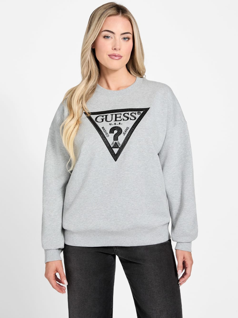 Eco Glitter Triangle Sweatshirt - Guess
