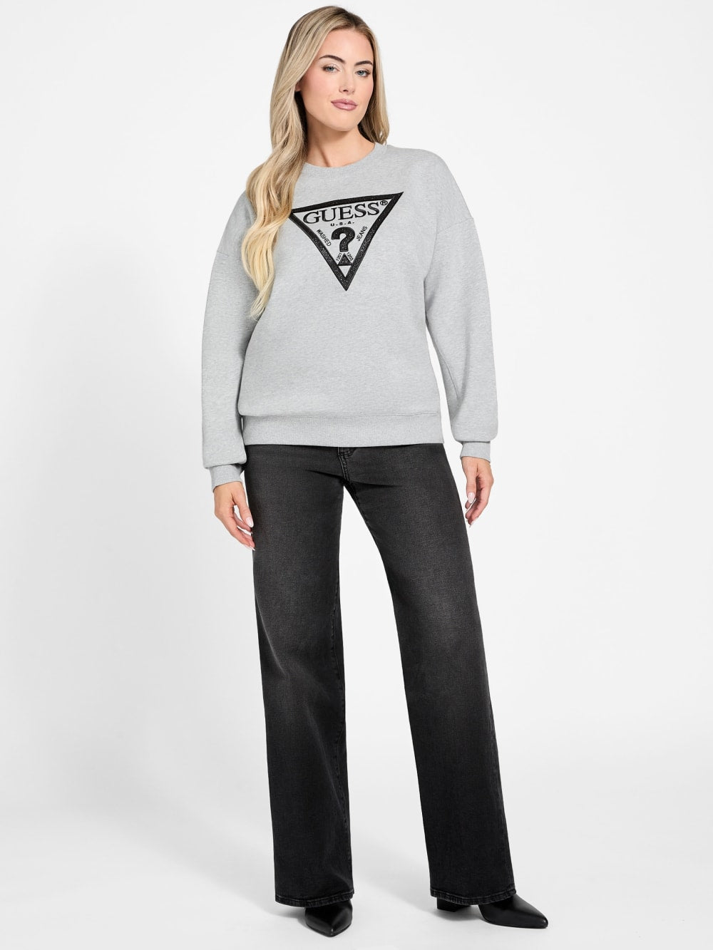 Eco Glitter Triangle Sweatshirt - Guess
