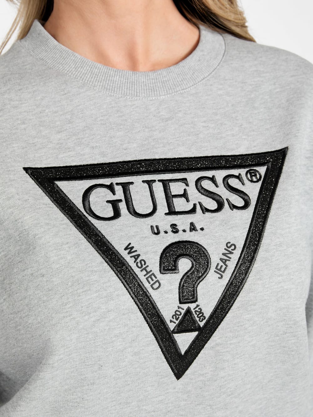 Eco Glitter Triangle Sweatshirt - Guess