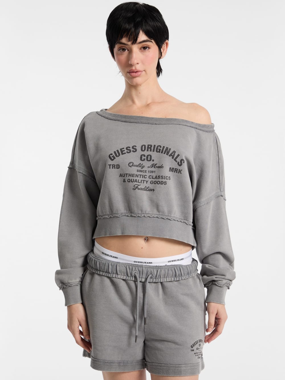 GUESS Originals Eco Boat-Neck Sweatshirt - Guess